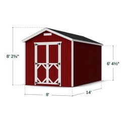 Little Cottage Co Classic Gable 8x14 Storage Wood Shed Kit (8x14 CGS-PC)
