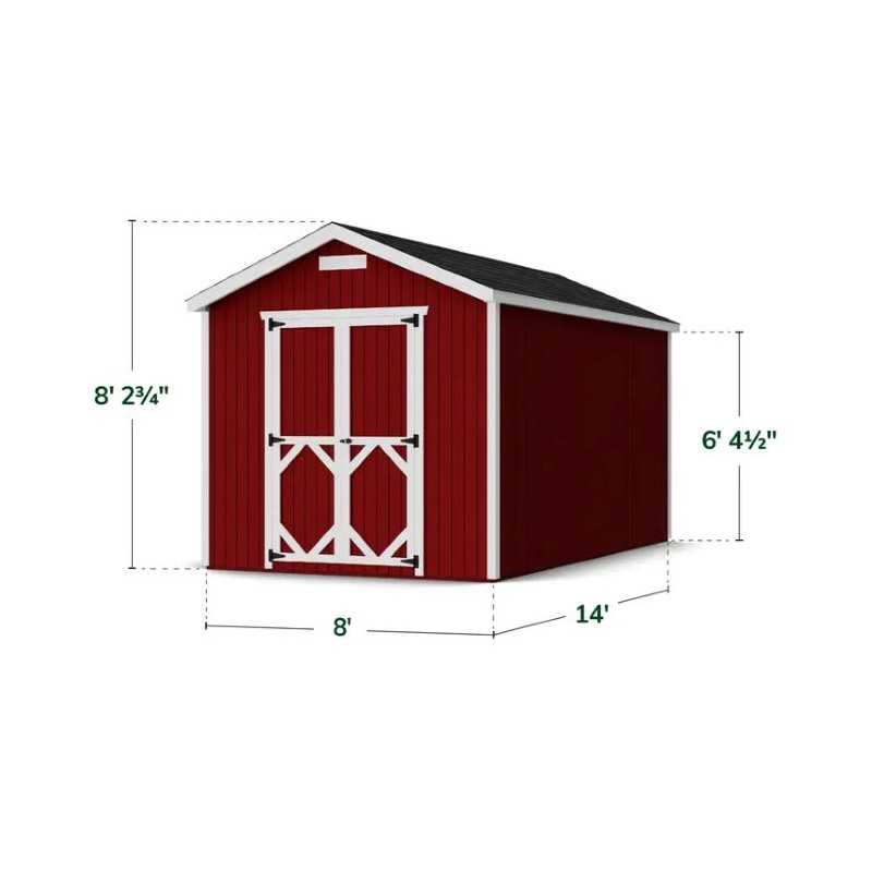 Little Cottage Co. Classic Gable 8x14 Wood Storage Shed Kit (8x14 CGS-PC)