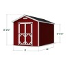 Little Cottage Co. Classic Gable 8x14 Wood Storage Shed Kit (8x14 CGS-PC)