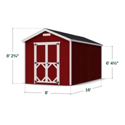 Little Cottage Co Classic Gable 8x16 Storage Shed Kit (8x16 CGS-PC)