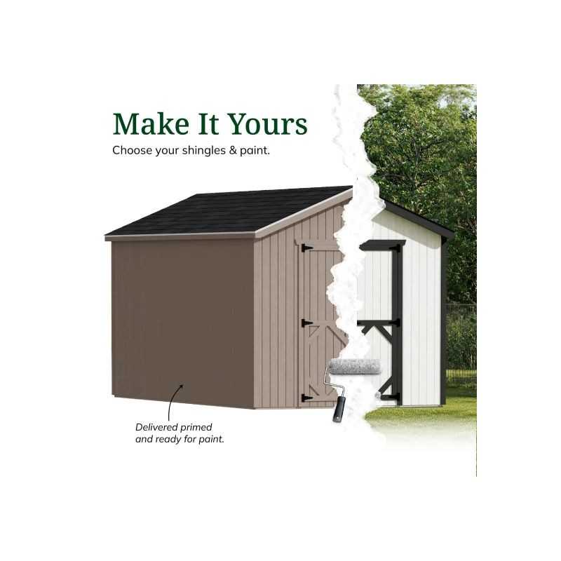 Little Cottage Co Classic Gable 8x16 Storage Shed Kit (8x16 CGS-PC)