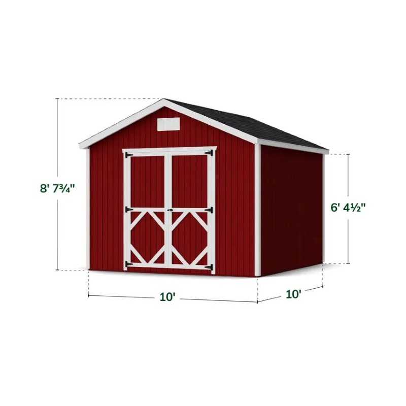 Little Cottage Co. Classic Gable 10x10 Wood Storage Shed Kit (10x10 CGS-PC)