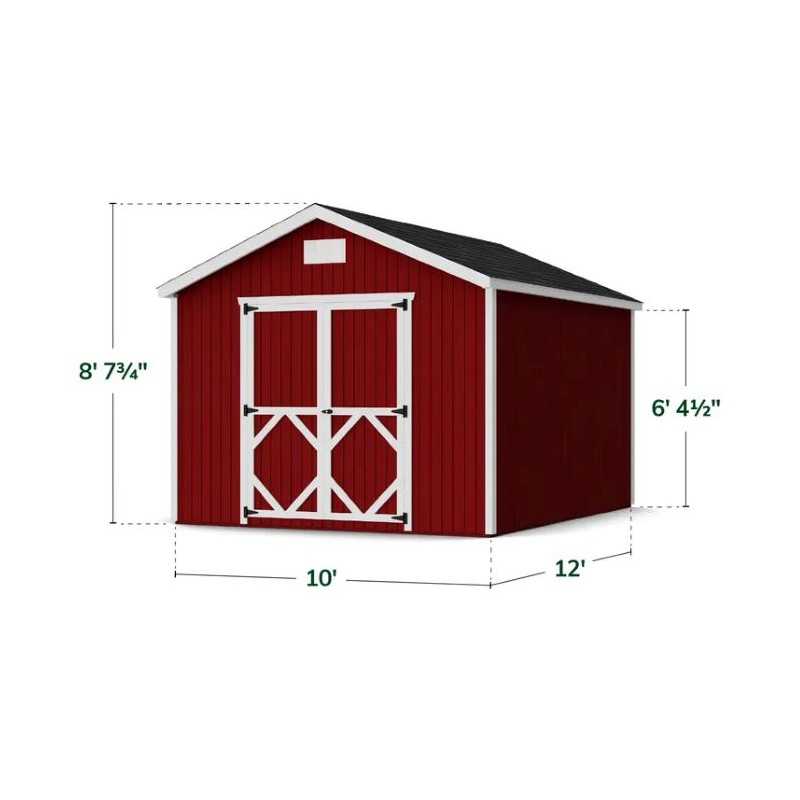 Little Cottage Co. Classic Gable 10x12 Wood Storage Shed Kit (10x12 CGS-PC)