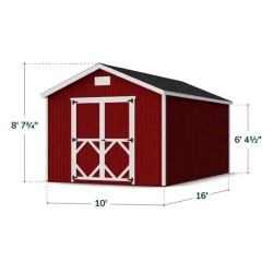 Little Cottage Co Classic Gable 10x16 Storage Shed Kit (10x16 CGS-PC)