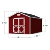 Little Cottage Co. Classic Gable 10x16 Wood Storage Shed Kit (10x16 CGS-PC)