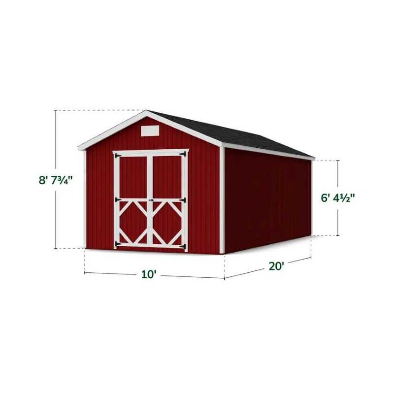 Little Cottage Co. Classic Gable 10x20 Wood Storage Shed Kit (10x20 CGS-PC)