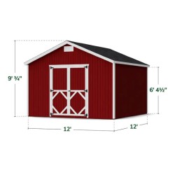 Little Cottage Co Classic Gable 12x12 Storage Shed Kit (12x12 CGS-PC)