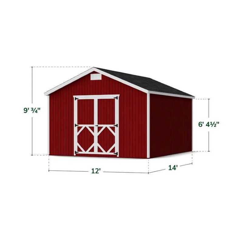 Little Cottage Co. Classic Gable 12x14 Wood Storage Shed Kit (12x14 CGS-PC)