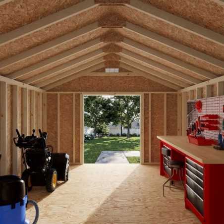 Little Cottage Co. Classic Gable 12x14 Wood Storage Shed Kit (12x14 CGS-PC)