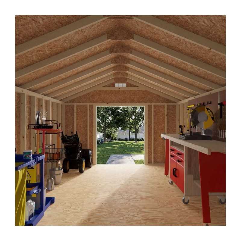 Little Cottage Co. Classic Gable 12x16 Wood Storage Shed Kit (12x16 CGS-PC)