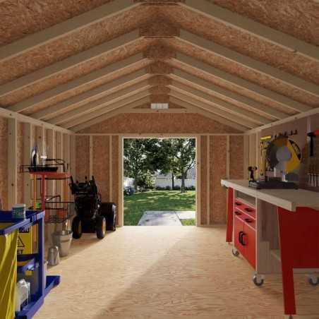 Little Cottage Co. Classic Gable 12x16 Wood Storage Shed Kit (12x16 CGS-PC)