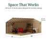 Little Cottage Co. Classic Gable 12x20 Wood Storage Shed Kit (12x20 CGS-PC)