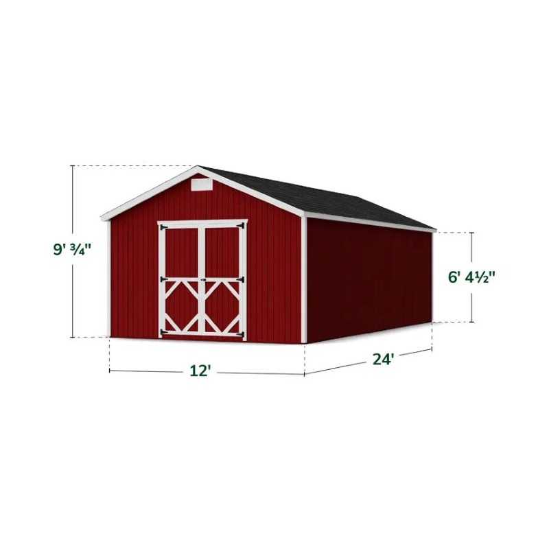 Little Cottage Co. Classic Gable 12x24 Wood Storage Shed Kit (12x24 CGS-PC)