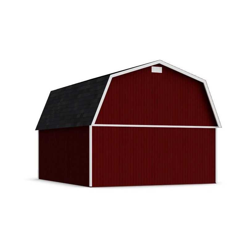 Little Cottage Co. 16x18 Classic Gambrel Large Barn Shed Kit (16x18 CGLB-PC)