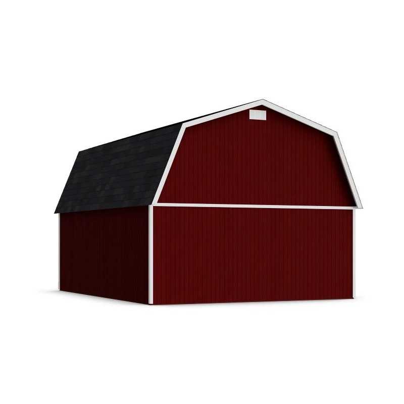 Little Cottage Co. 16x20 Classic Gambrel Large Barn Shed Kit (16x20 CGLB-PC)