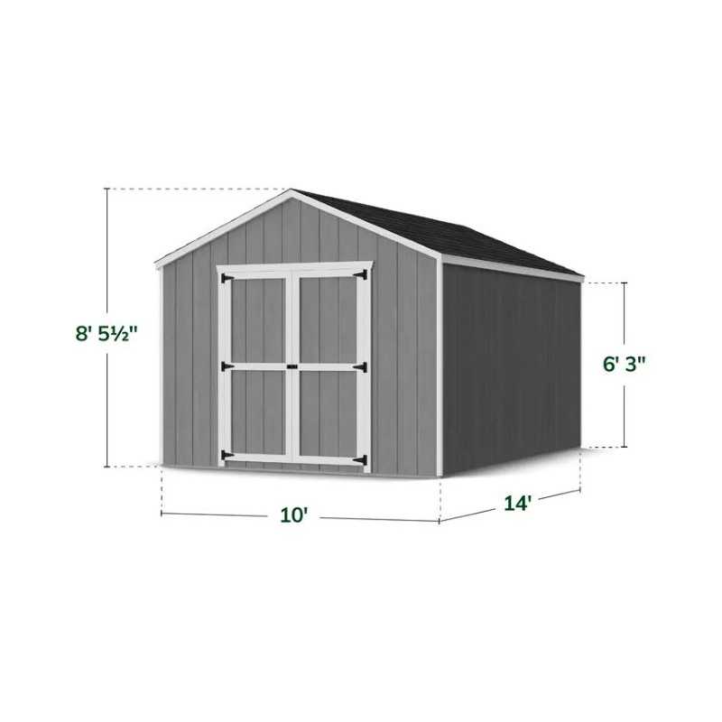 Little Cottage Co. 10x14 Value Gable Wood Shed Kit (10x14-VGS-PC)