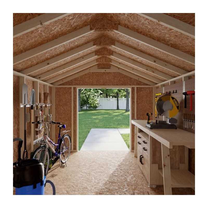 Little Cottage Co. 10x14 Value Gable Wood Shed Kit (10x14-VGS-PC)