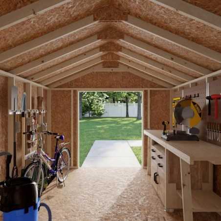 Little Cottage Co. 10x14 Value Gable Wood Shed Kit (10x14-VGS-PC)