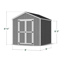 Little Cottage Co. 8x8 Value Gable Wood Shed Kit (8x8-VGS-WPC)