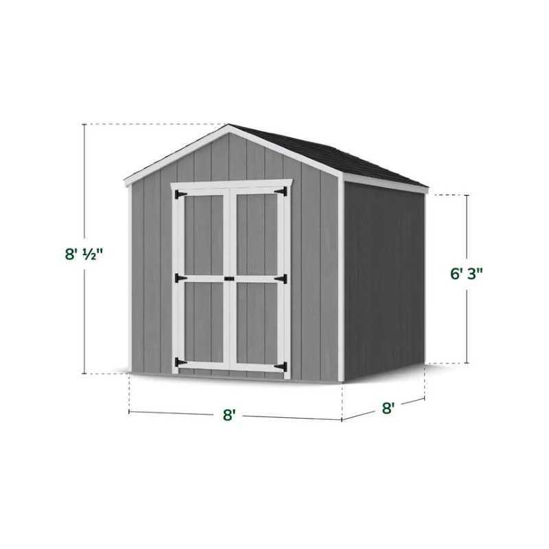 Little Cottage Co. Value Gable 8x8 Wood Storage Shed Kit (8x8-VGS-PC)