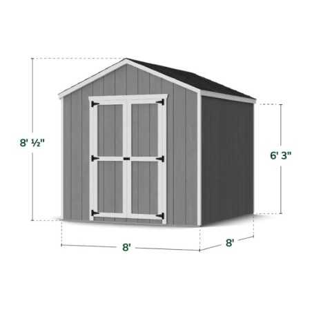 Little Cottage Co. Value Gable 8x8 Wood Storage Shed Kit (8x8-VGS-PC)