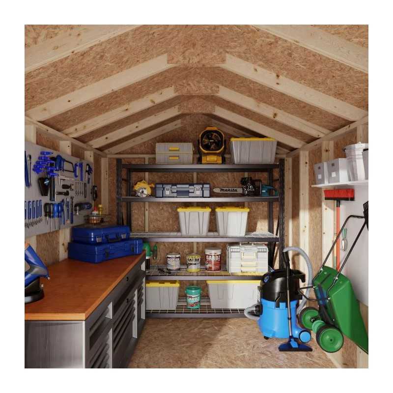 Little Cottage Co. Value Gable 8x12 Wood Storage Shed Kit (8x12-VGS-PC)