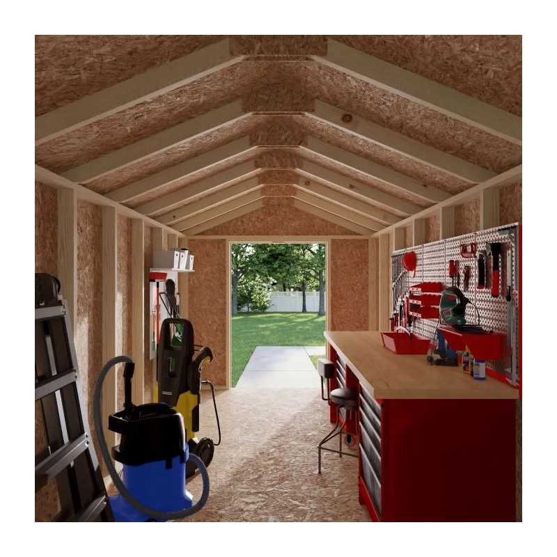 Little Cottage Co. 8x16 Value Gable Wood Shed Kit (8x16-VGS-PC)