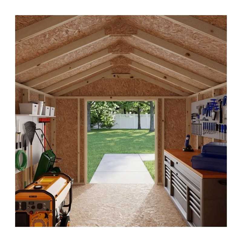 Little Cottage Co. 10x10 Value Gable Wood Shed Kit (10x10 VGS-PC)