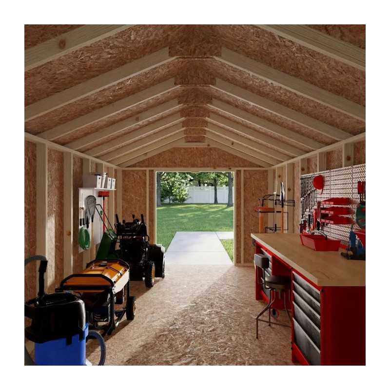 Little Cottage Co. 10x16 Value Gable Wood Shed Kit (10x16-VGS-PC)