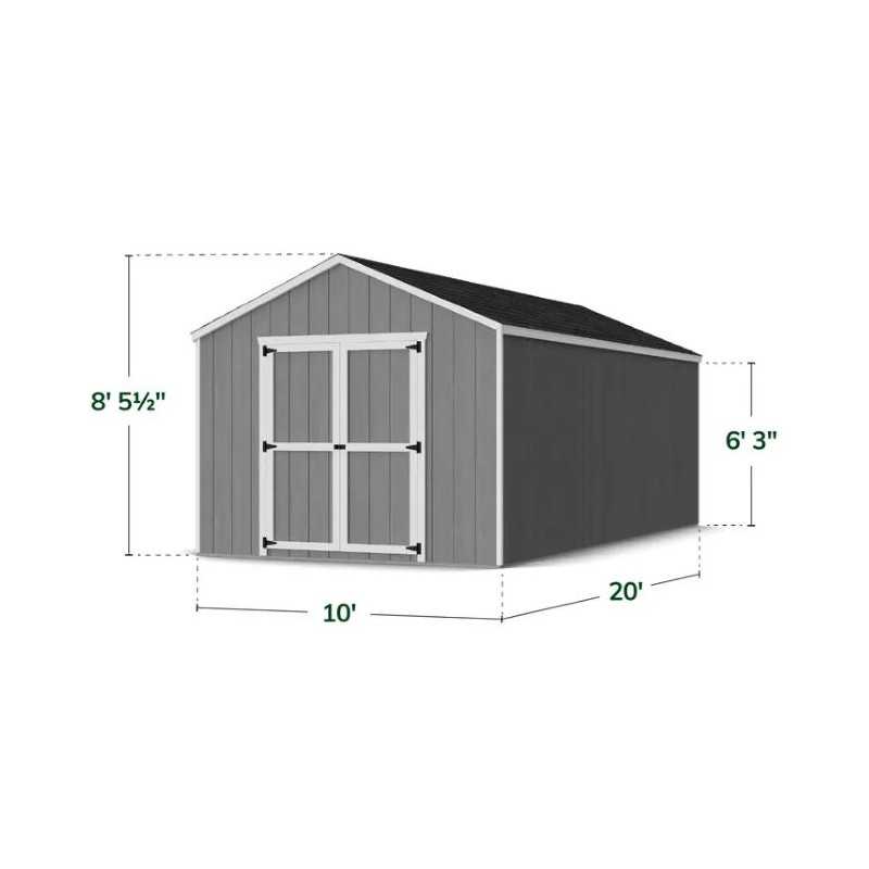 Little Cottage Co. 10x20 Value Gable Wood Shed Kit (10x20-VGS-PC)