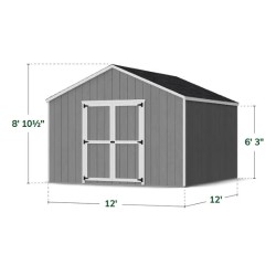 Little Cottage Co. 12x12 Value Gable Wood Shed Kit (12x12-VGS-PC)