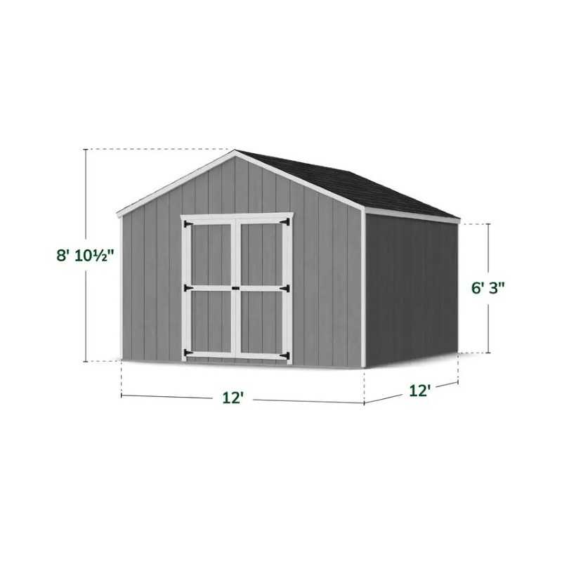 Little Cottage Co. 12x12 Value Gable Wood Shed Kit (12x12-VGS-PC)