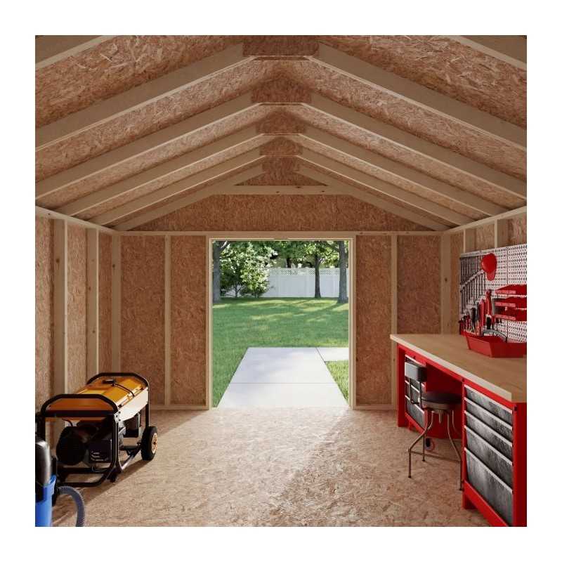Little Cottage Co. 12x12 Value Gable Wood Shed Kit (12x12-VGS-PC)