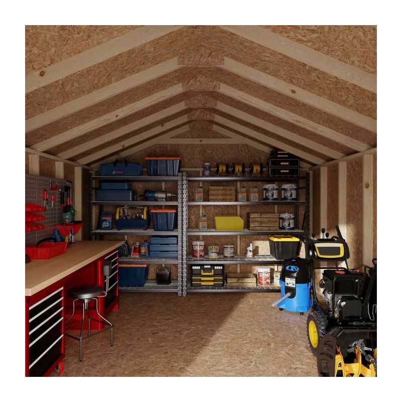 Little Cottage Co. 12x14 Value Gable Wood Shed Kit  (12x14-VGS-PC)