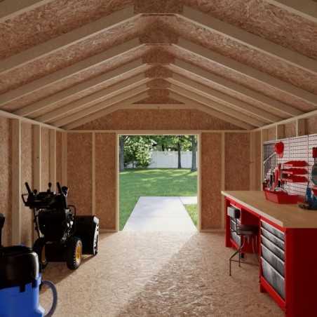 Little Cottage Co. 12x14 Value Gable Wood Shed Kit  (12x14-VGS-PC)