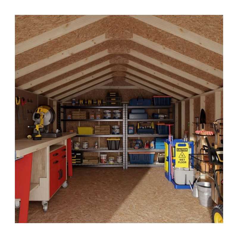 Little Cottage Co. 12x16 Value Gable Wood Shed Kit (12x16-VGS-PC)