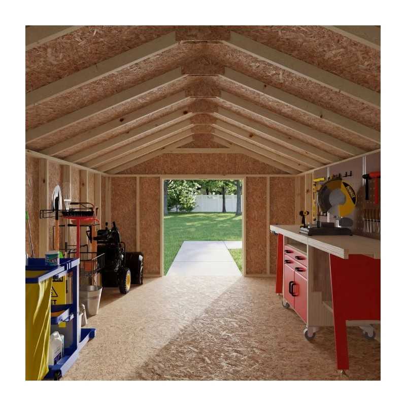 Little Cottage Co. 12x16 Value Gable Wood Shed Kit (12x16-VGS-PC)