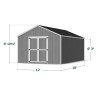 Little Cottage Co. 12x18 Value Gable Wood Shed Kit (12x18-VGS-PC)