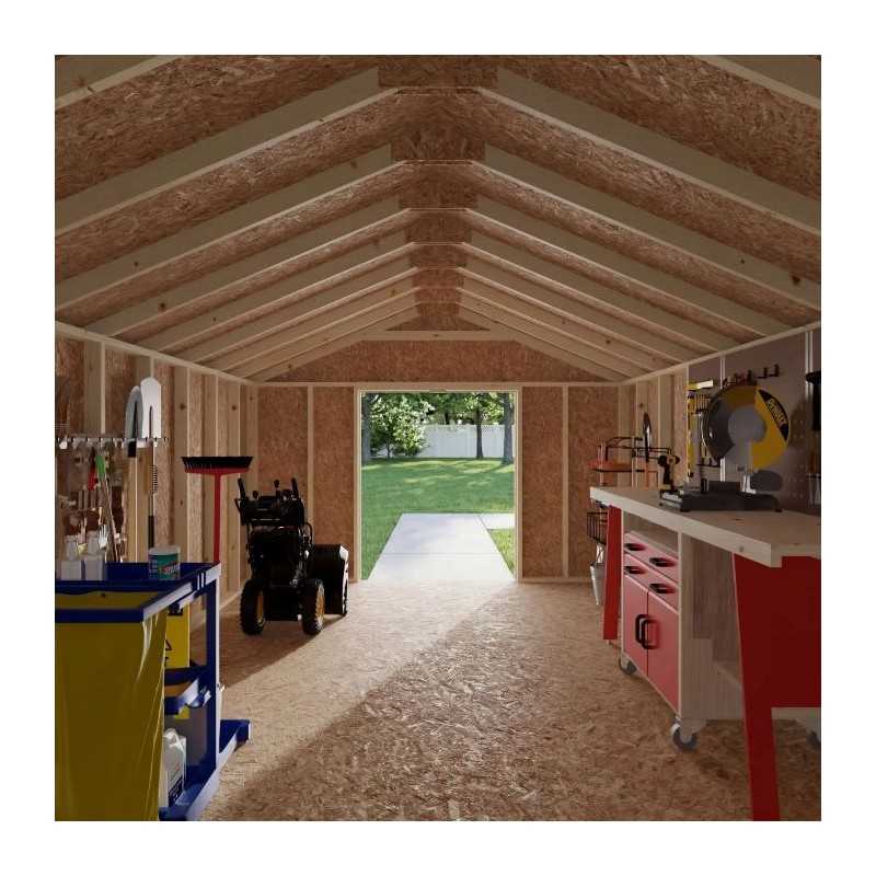 Little Cottage Co. 12x20 Value Gable Wood Shed Kit (12x20-VGS-PC)