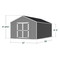 Little Cottage Co. 12x20 Value Gable Wood Shed Kit (12x20-VGS-PC)