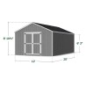 Little Cottage Co. 12x20 Value Gable Wood Shed Kit (12x20-VGS-PC)