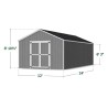 Little Cottage Co. 12x24 Value Gable Wood Shed Kit (12x24-VGS-PC)