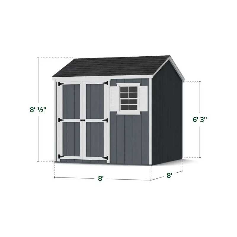 Little Cottage Co. 8x8 Value Workshop Wood Shed Kit (8x8-VWS-wPC)