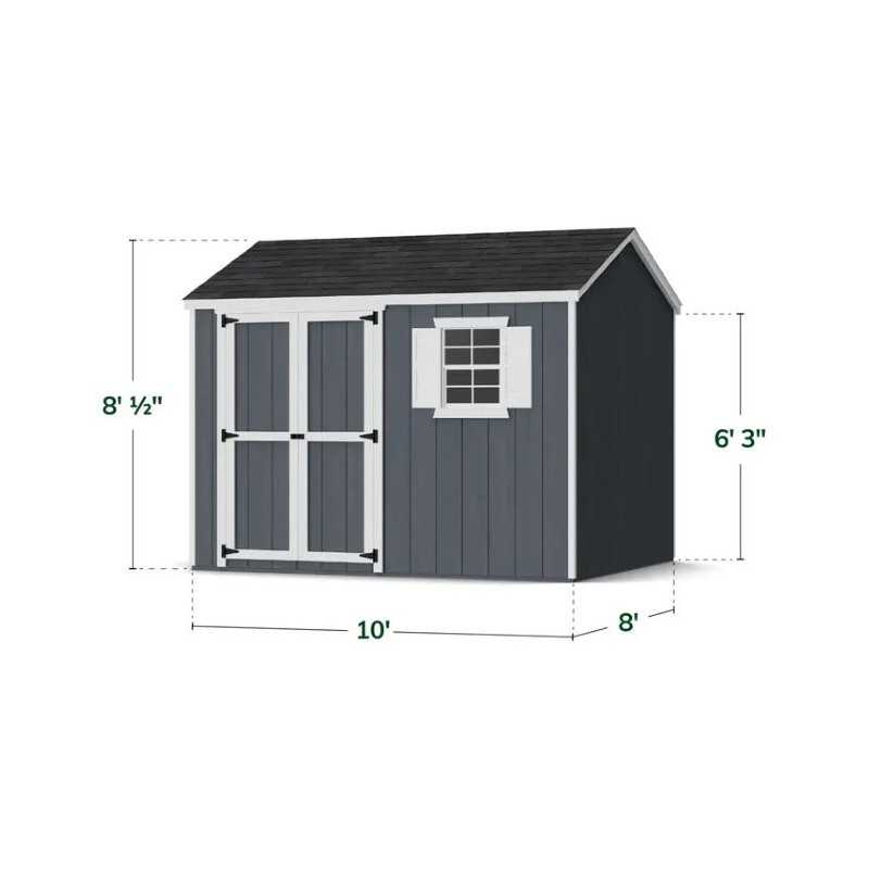Little Cottage Co. 8x10 Value Workshop Wood Shed Kit (8x10-VWS-PC)