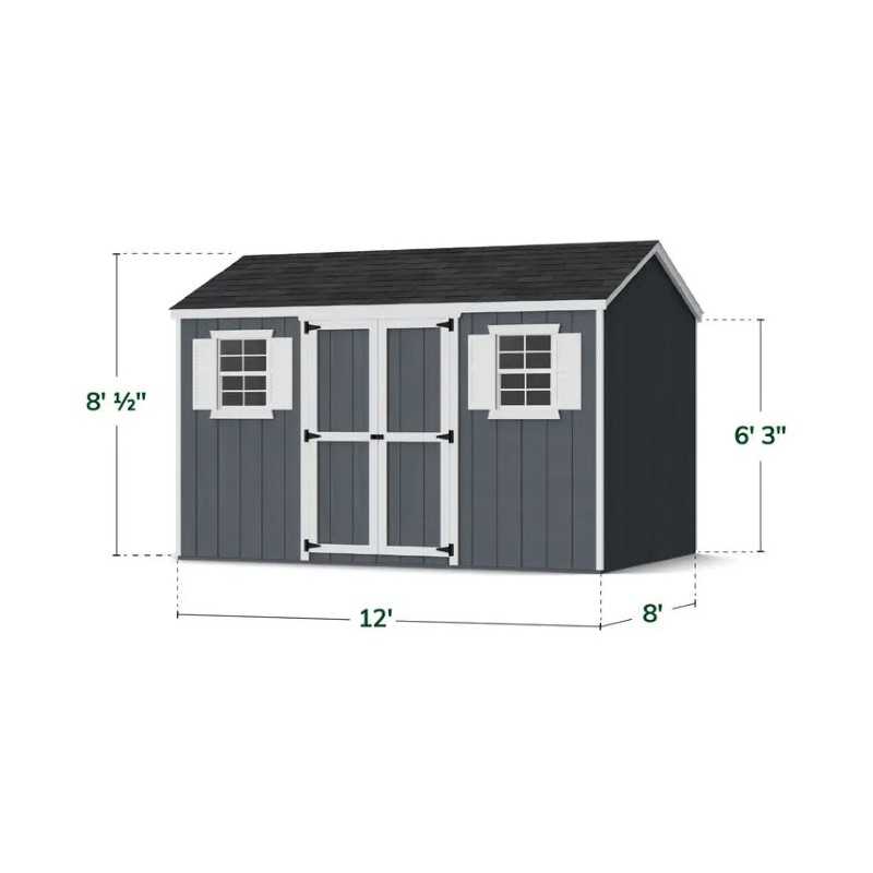 Little Cottage Co. 8x12 Value Workshop Wood Shed Kit (8x12-VWS-PC)