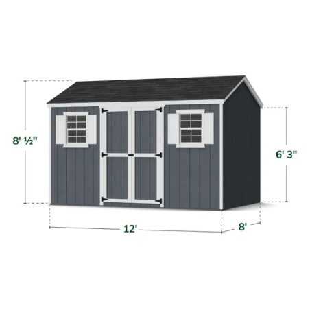 Little Cottage Co. 8x12 Value Workshop Wood Shed Kit (8x12-VWS-PC)