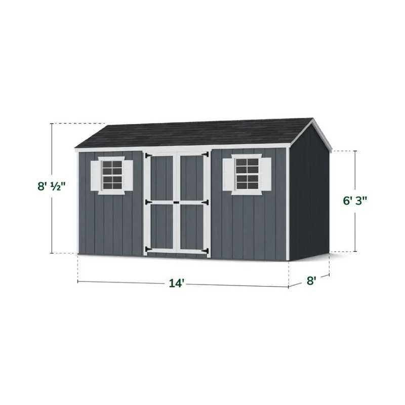 Little Cottage Co. 8x14 Value Workshop Wood Shed Kit (8x14-VWS-PC)