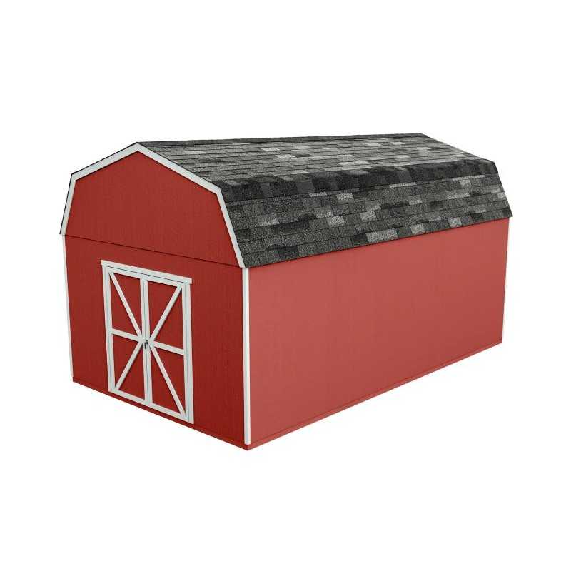 Handy Home Hudson 12x20 Wood Storage Shed Kit w/ Floor (19446-7)
