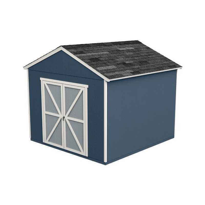 Handy Home Rookwood 10x10 Wood Storage Shed Kit w/ Floor (19428-3)