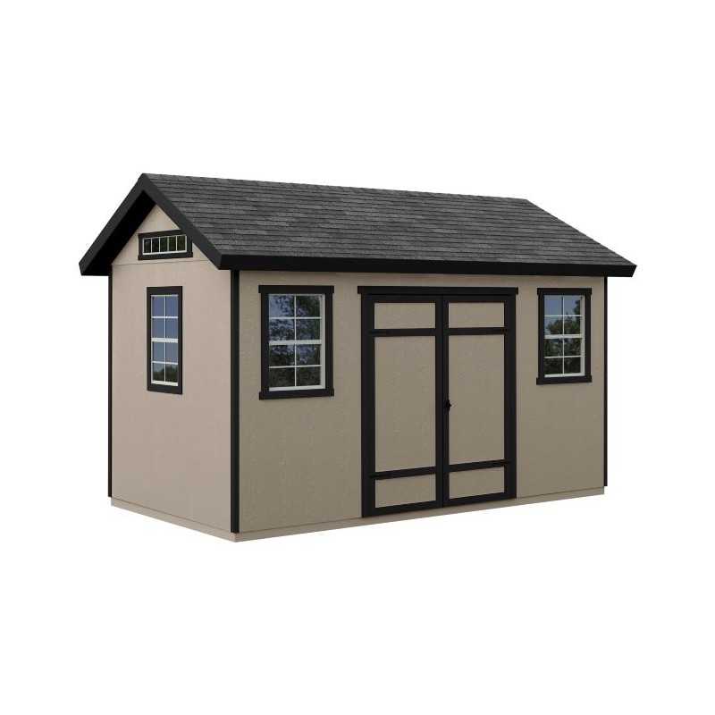 Handy Home Yardline Berkdale 14x8 Wood Storage Shed with Floor (19464-1)